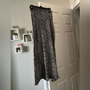 Large black and cream maxi skirt